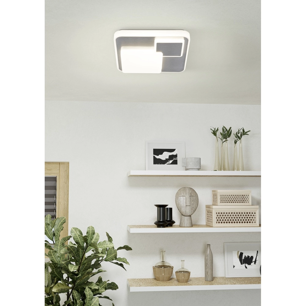 Lampe de plafond moderne Lepreso Carré blanc Eglo 9002759756666