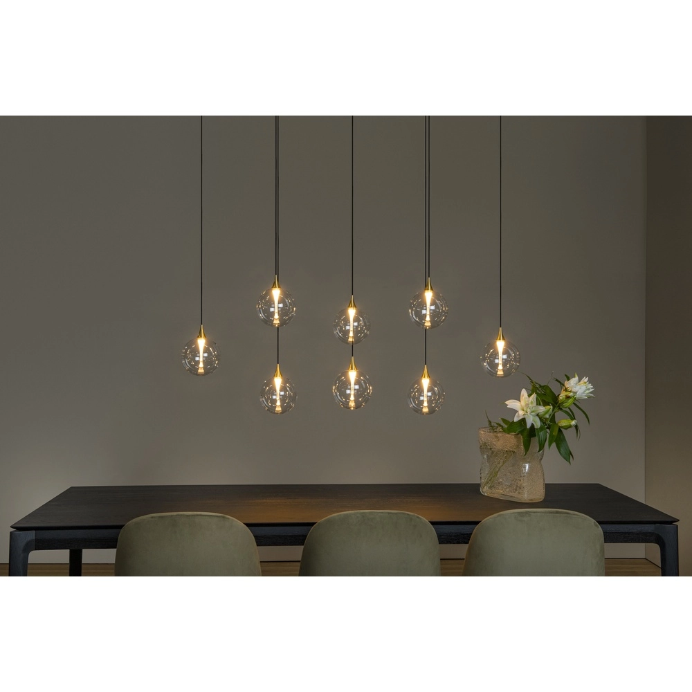 Suspension LED de conception Gisela transparent - 8x Ø 16cm Premium by Lucide 5411212134820
