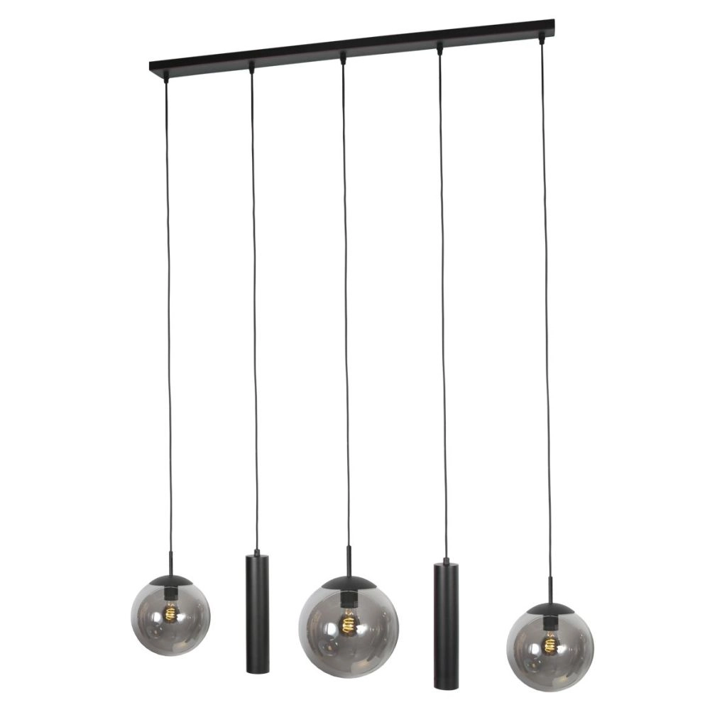 Lampe pendante de conception Bollique Noir à 5 lumières