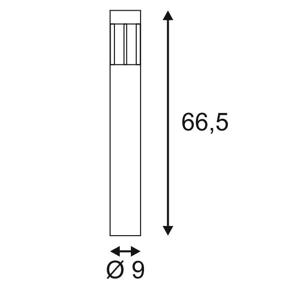 Lampe de jardin LED Slots 65 SLV 4024163150842