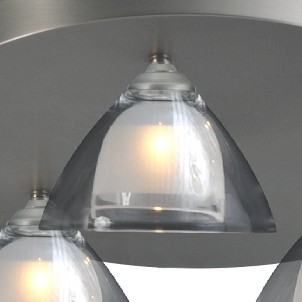 LED plafonnier Caterina LED Disk Gris métallisé à 3 lumières Masterlight 8718121210780