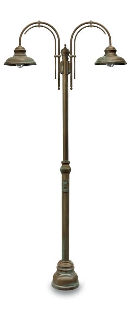 Lampe sur pied Mill L - laiton vieilli 2 lumières