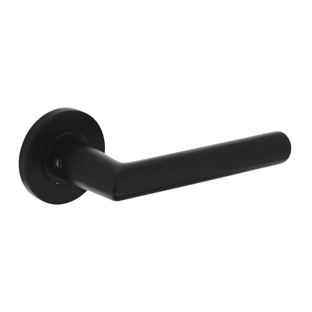 Poignée de porte étanche Hoek 90 Rond Aluminium Noir Poignée de porte étanche Hoek 90 Rond Aluminium Noir