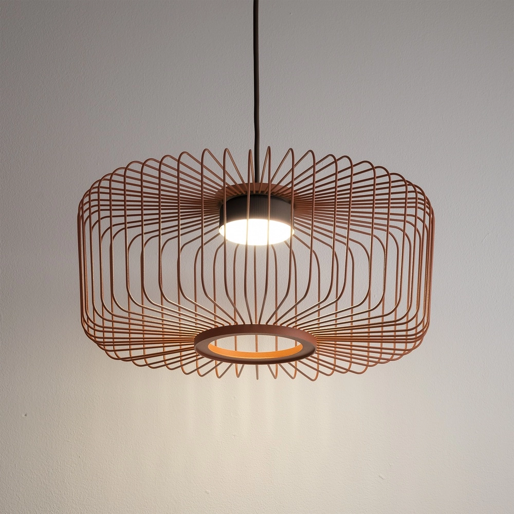Lampe cage Kenai terre cuite Ø 38cm Lyora 5903139122276