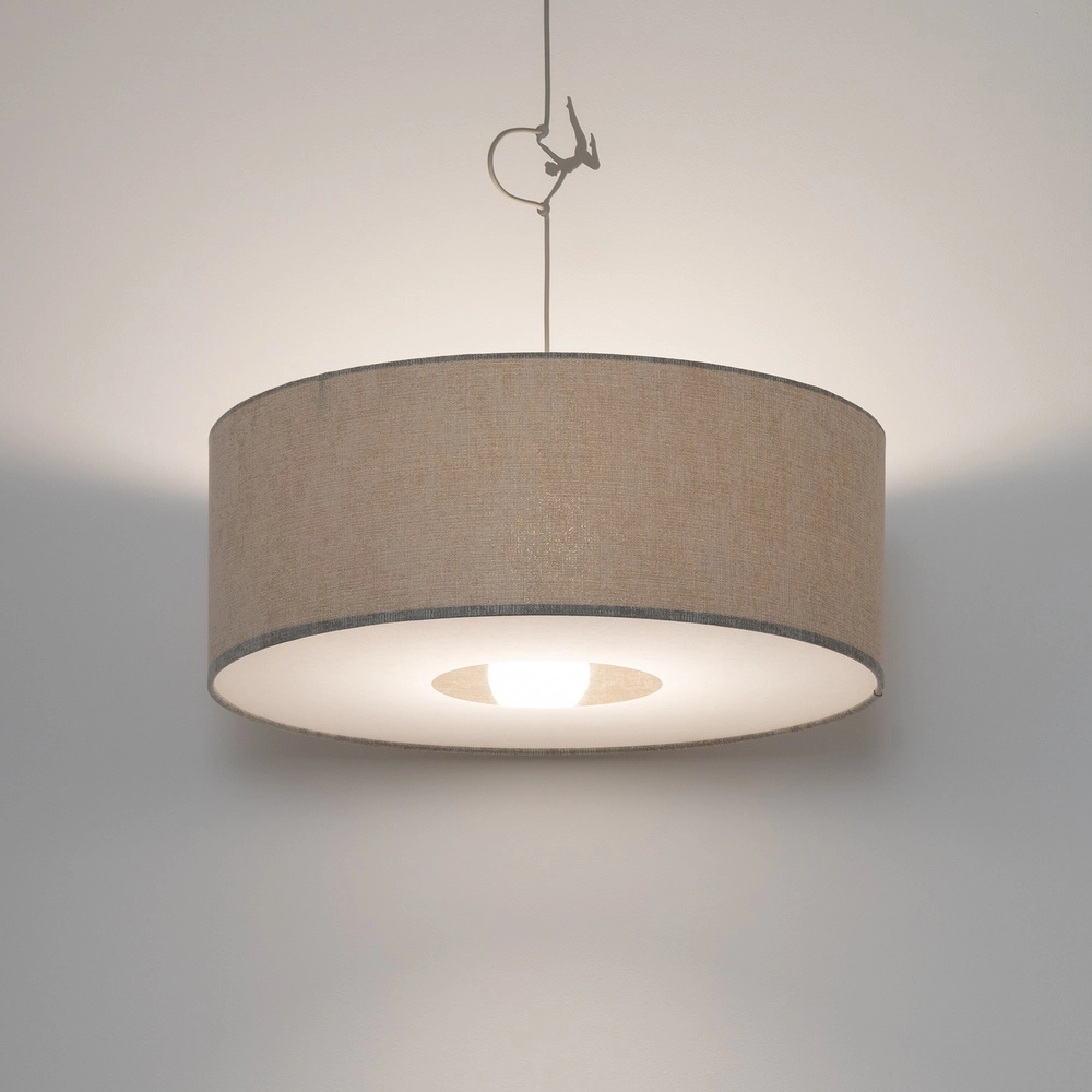 Lampe suspendue Cedro brun sable Ø 50cm Lyora 5903139116657