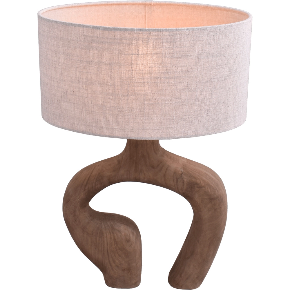 Lampe de table Japandi Woodie 40 cm - bois avec naturel