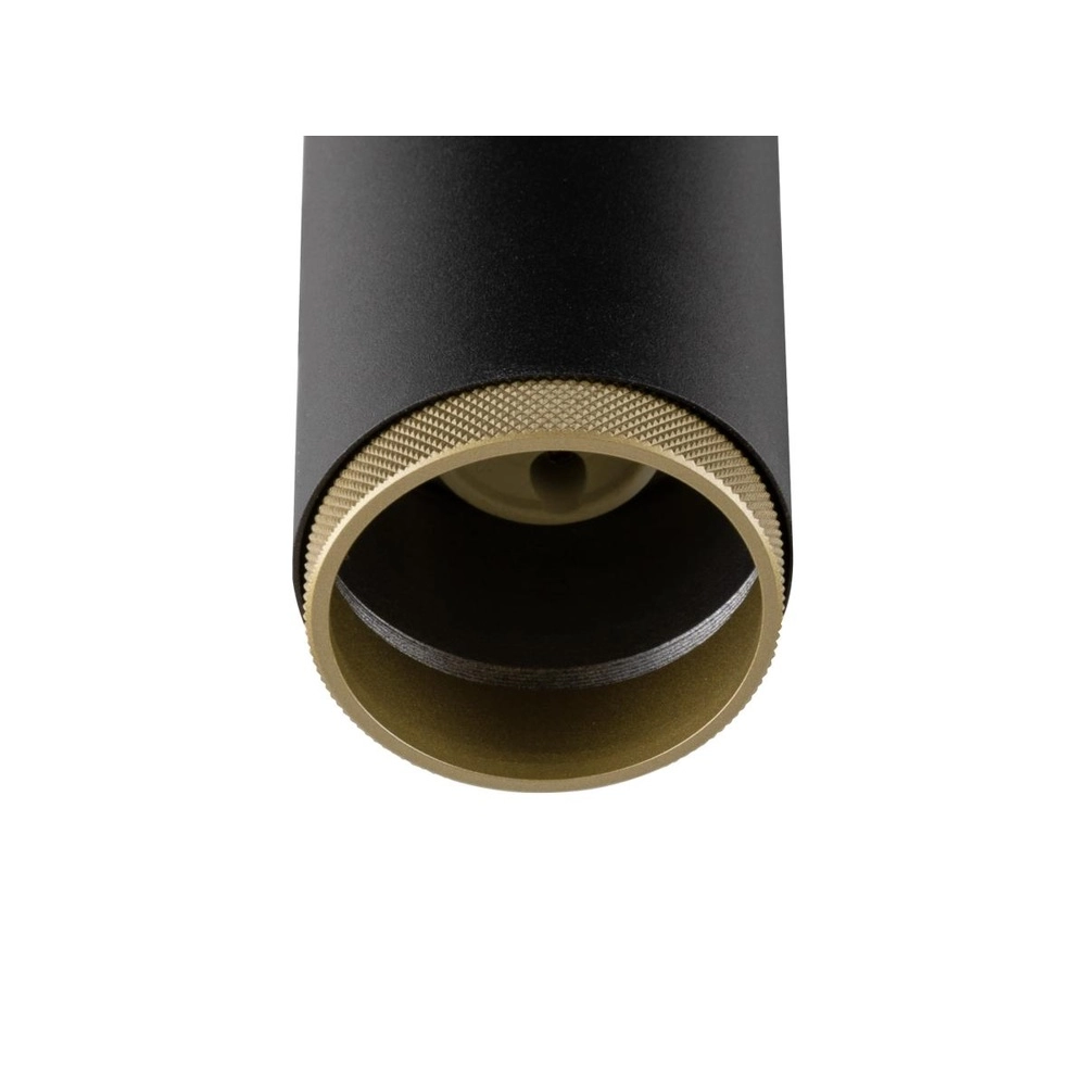 Spot monté en surface Grip! L Noir avec anneau en or SLV 4024163304436