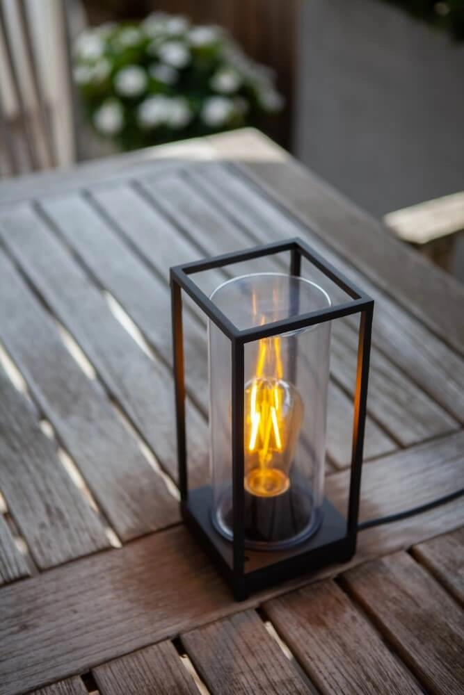 Lampe de table Flair prix point rouge noir Lutec 6939412087382