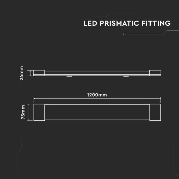 Éclairage de grange XS - 120cm - 40W 3000K IP20 Vtac 3800157663724