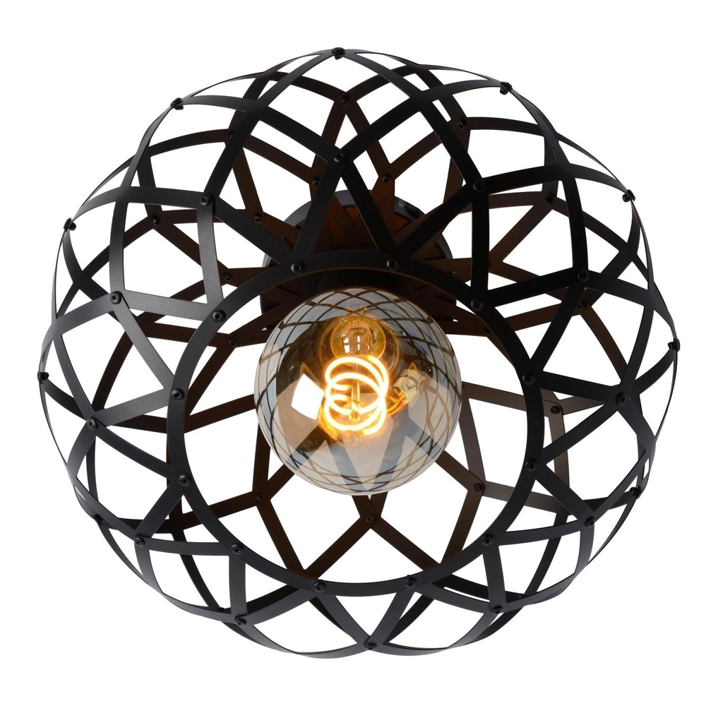 Lampe de plafond Wolfram Noir Lucide 5411212211309