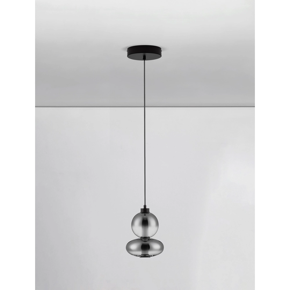 Suspension Bally Verre fumé 27,5 cm Lyora 5212017449153