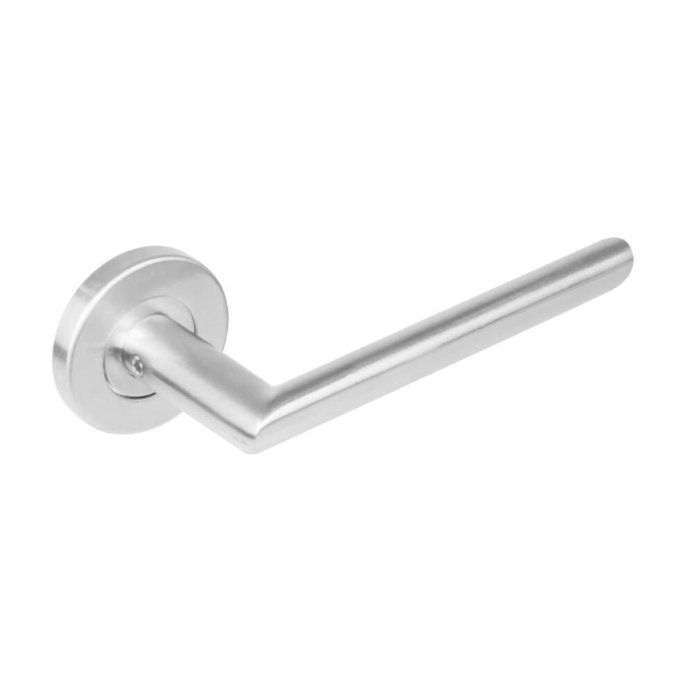 Poignée de porte ovale Hoek 90 Rosace avec arête en acier inoxydable