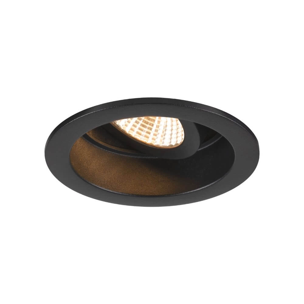 Anneau de montage New Tria 68 rond noir - à encastrer - sans raccord SLV 4024163277167