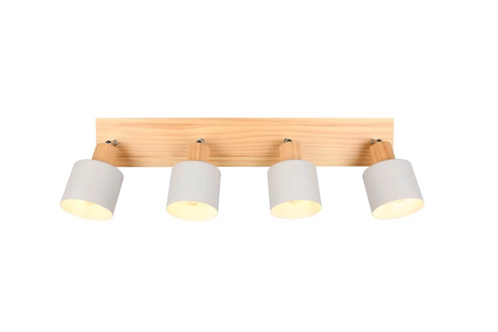 Plafonnier 4 lumières Shanti avec aspect bois Trio 4017807615746