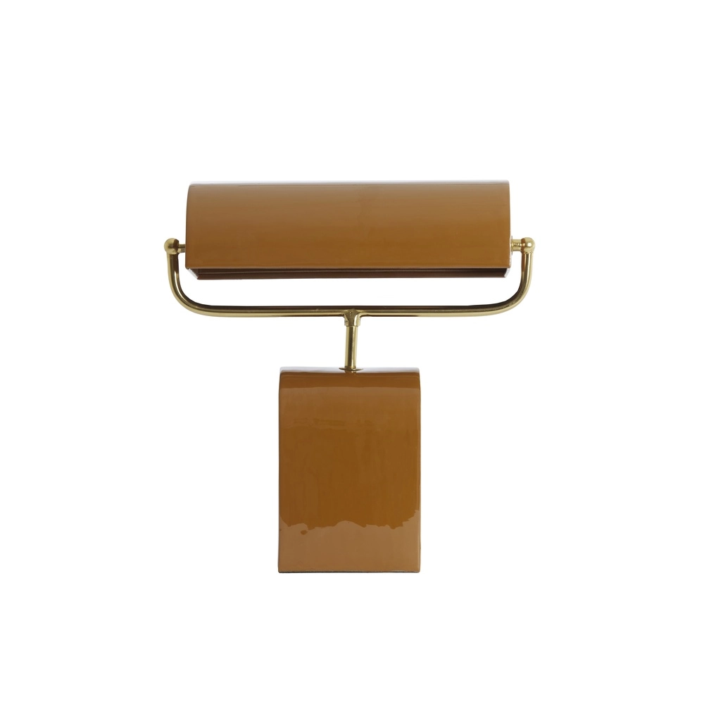 Lampe de bureau marron Cardona avec or - 1x E27