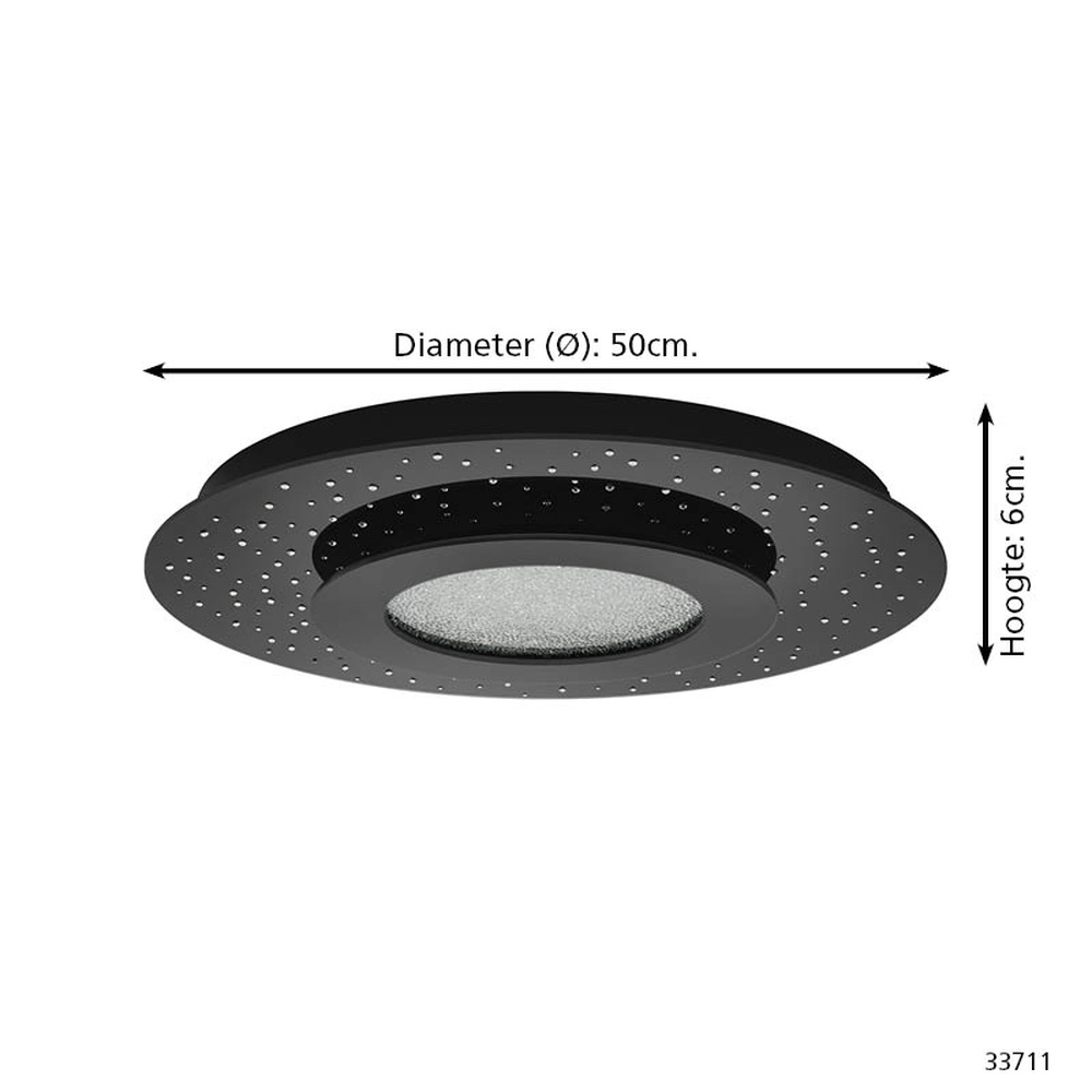 Lampe de plafond Azurreka Noir Eglo 9002759337117