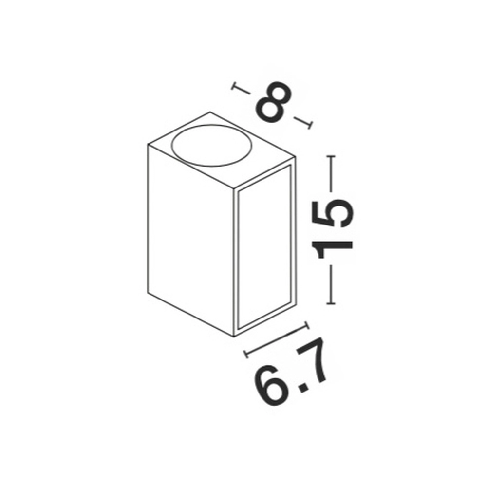 Projecteur angulaire Nero Gris de haut en bas Lyora 5212017409126