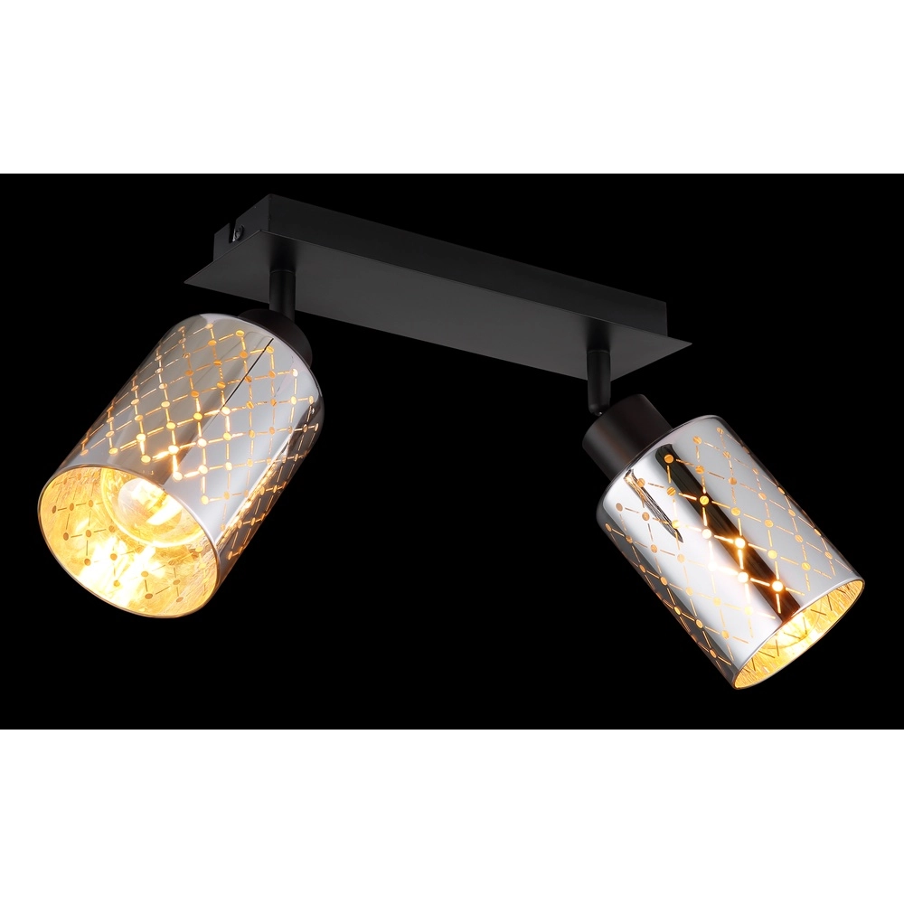 Lampe de plafond à design Alonso 2-noir clair Globo 9007371566259