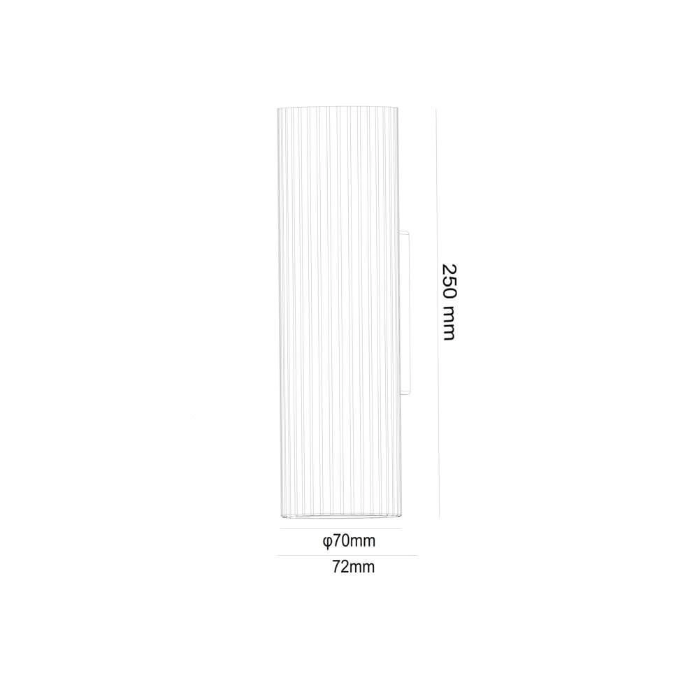 Applique murale unique Brest Blanc avec des crêtes Artdelight 8720701103078