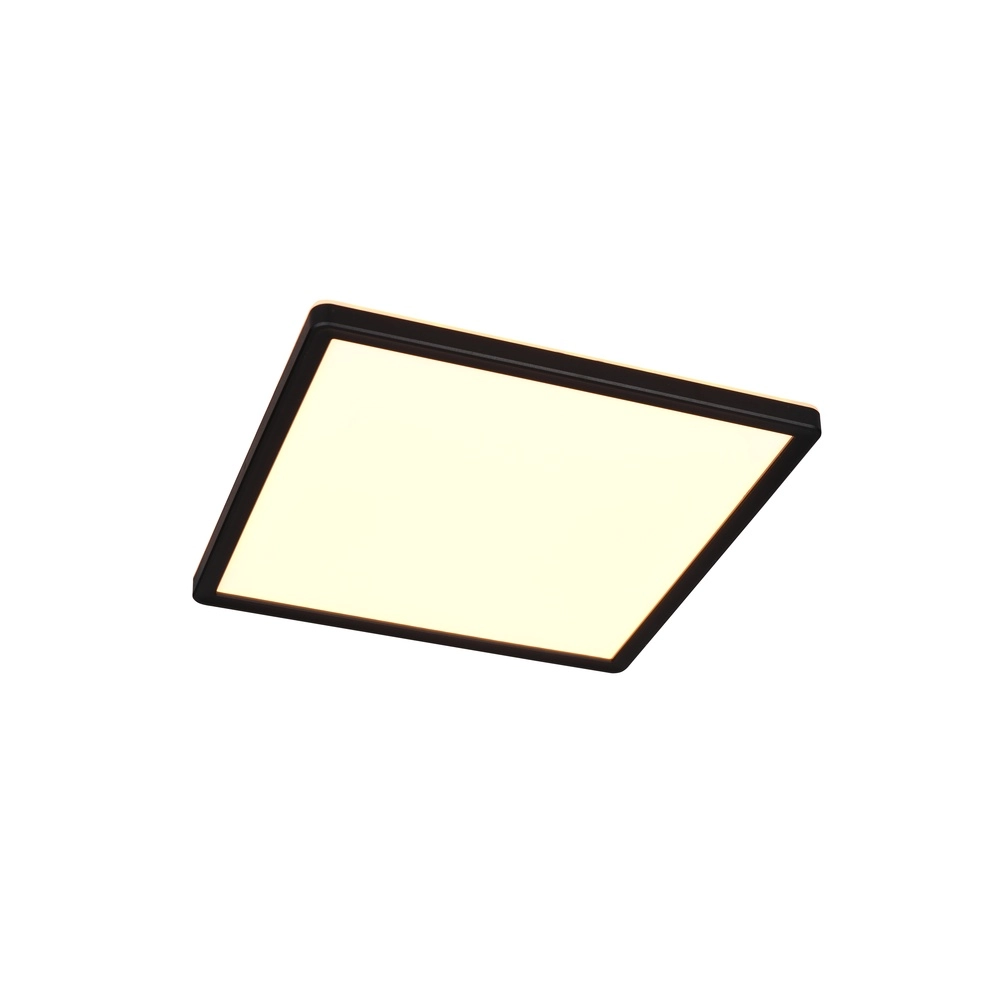 Lumière carrée au plafond Emra noir 29cm