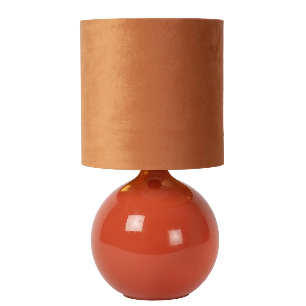 Lampe de table orange Esterad Ø 24cm