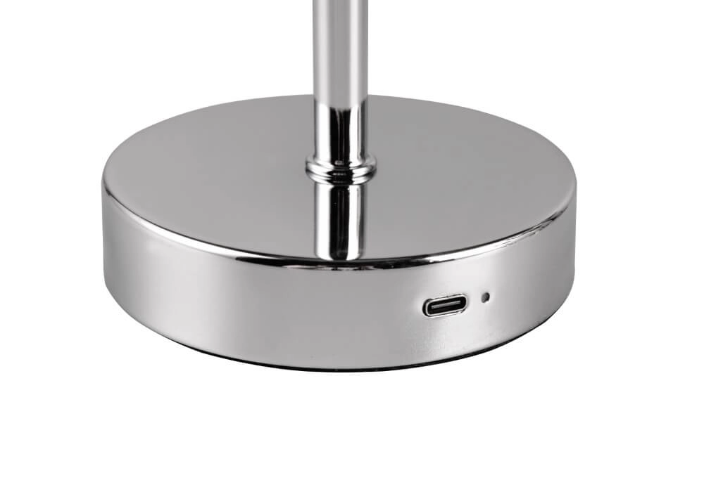 Lampe de table rechargeable Jeff chrome Trio 4017807598988