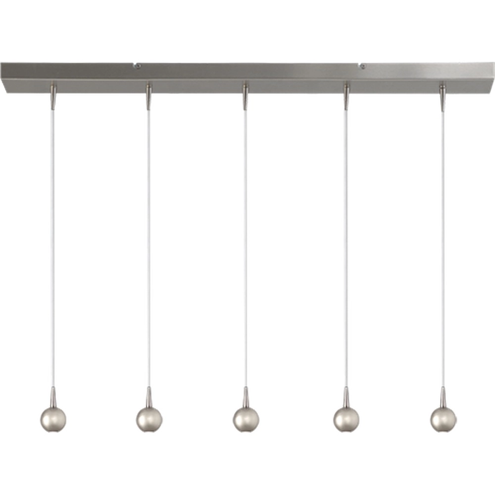 Lampe suspendue à 5 lumières Talana nickel Ø 6cm DTW