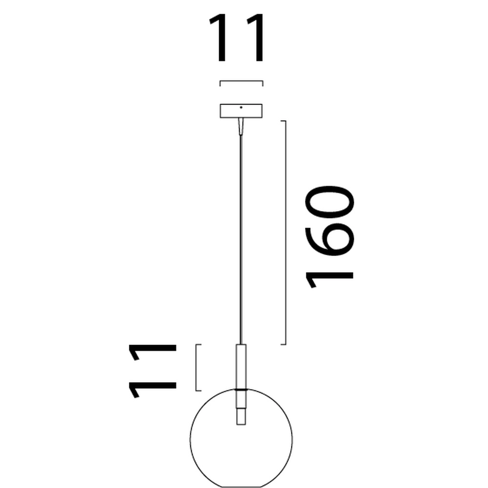 Lampe pendante Ø 24cm Lido Ball Or avec verre clair Masterlight 8718121342290