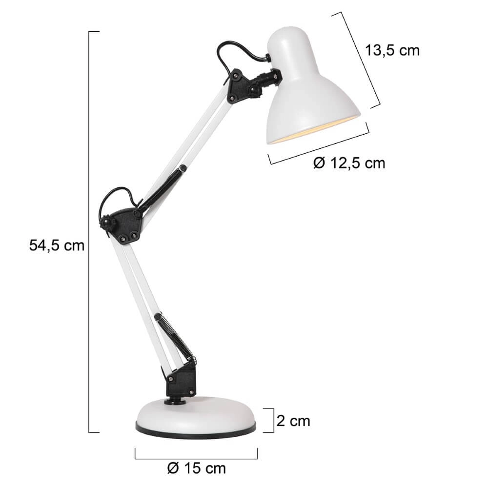 Lampe de bureau rétro Study blanc Steinhauer 8712746167092