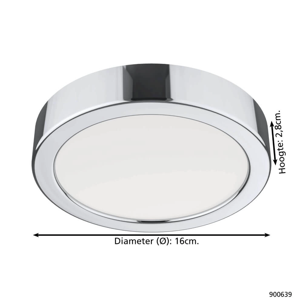 Lampe de salle de bain Fueva 5 IP44 - Chromé - Ø 16cm Eglo 9008606245239