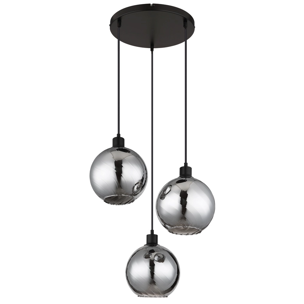 Lampe pendante de conception Ulf Noir à 3 lumières Globo 9007371533701