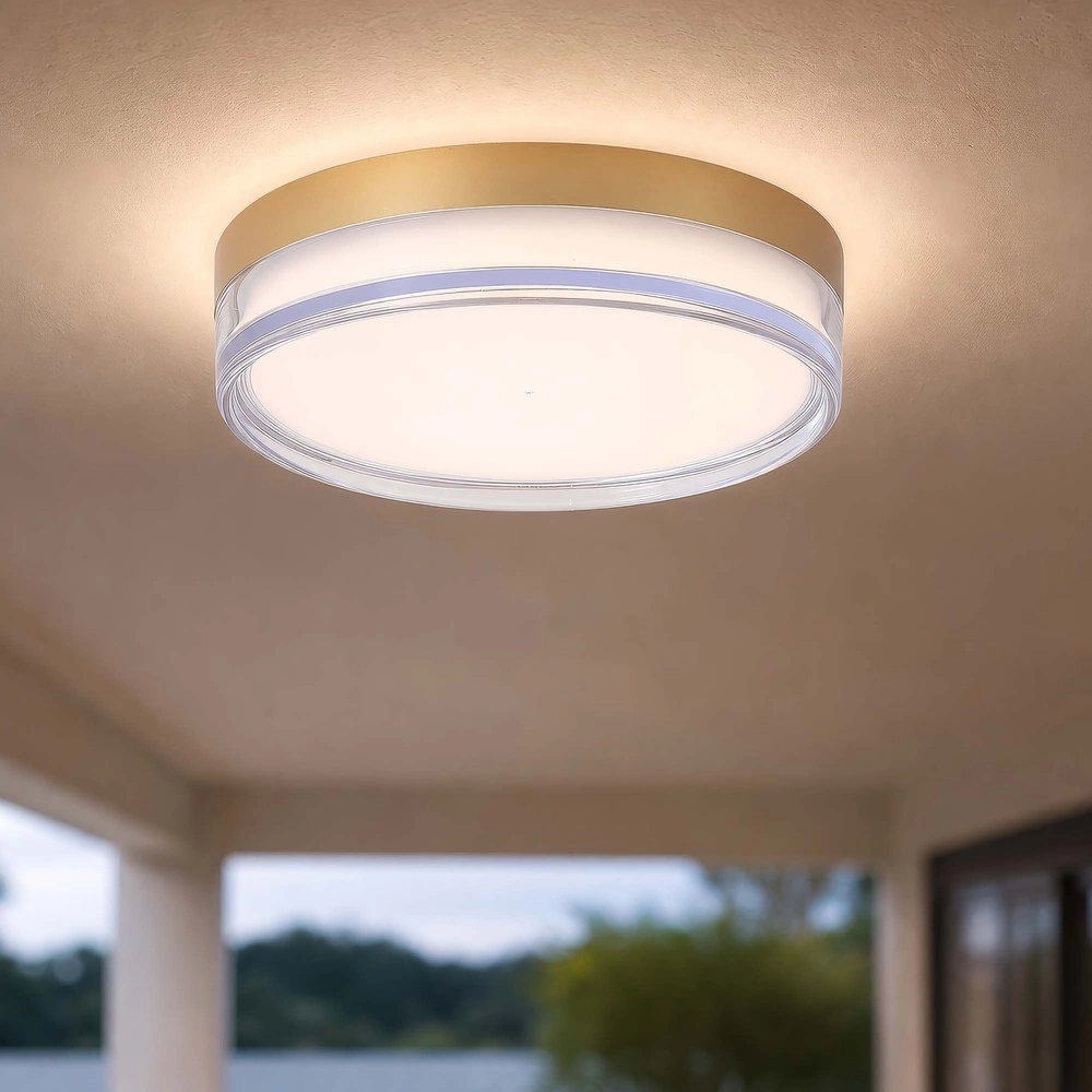 Lampe de plafond Button Ø 30 cm d’or Searchlight 5,05342E+12