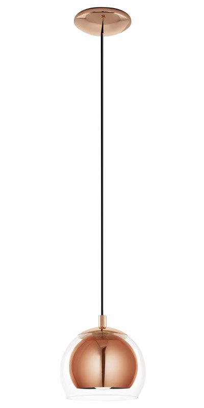 Lampe à suspension Rocamar pendule cuivre marron Eglo 9002759945893