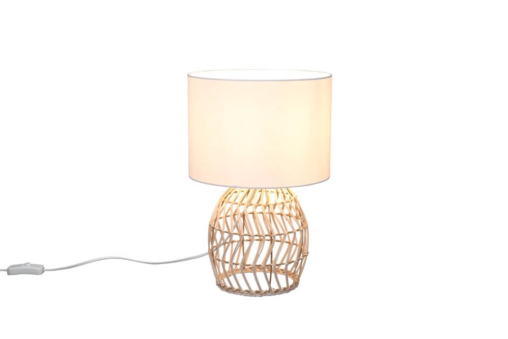 Lampe de table Rike avec du rotin Trio 4017807539349