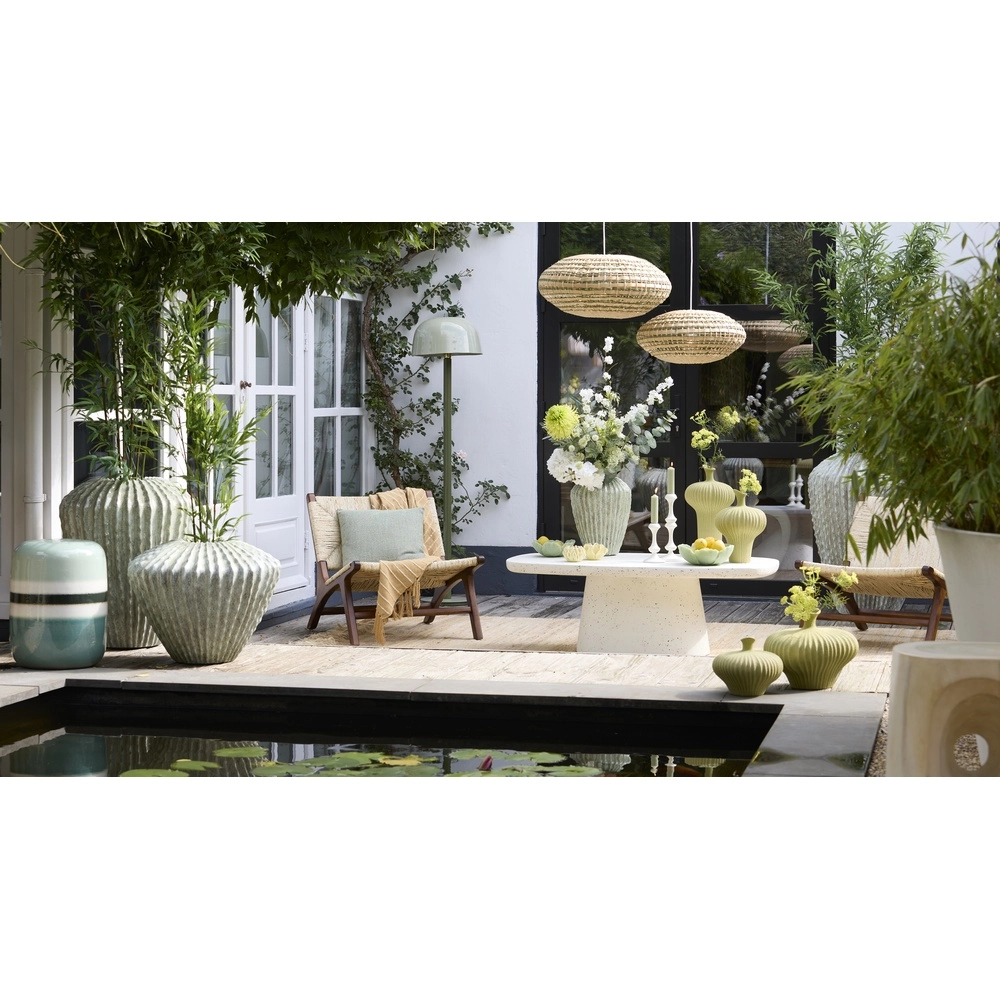 Lampe de pied en verre Marivet Tons verts Light & Living 8717807816315