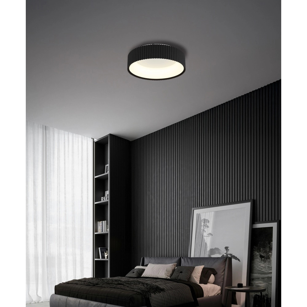 Lampe de plafond Kemp noir Ø 46cm Globo 9007371575268