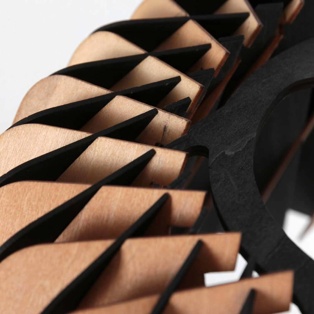 Lampe à suspension en bois noir Maze Ø 46 cm Steinhauer 8712746166293