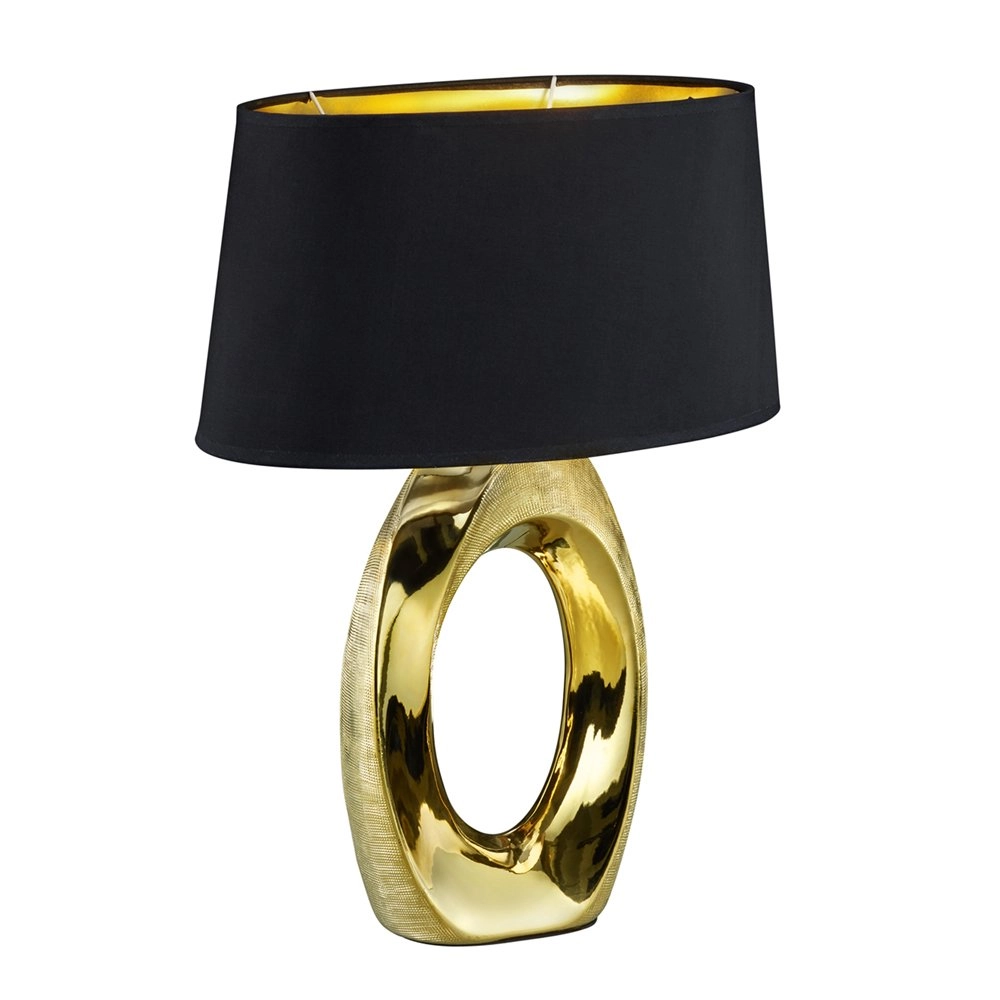 Lampe de table Taba 52 cm doré avec noir