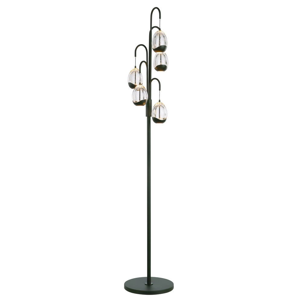Lampadaire Clear Egg noir 5 lumières Lampadaire Clear Egg noir 5 lumières