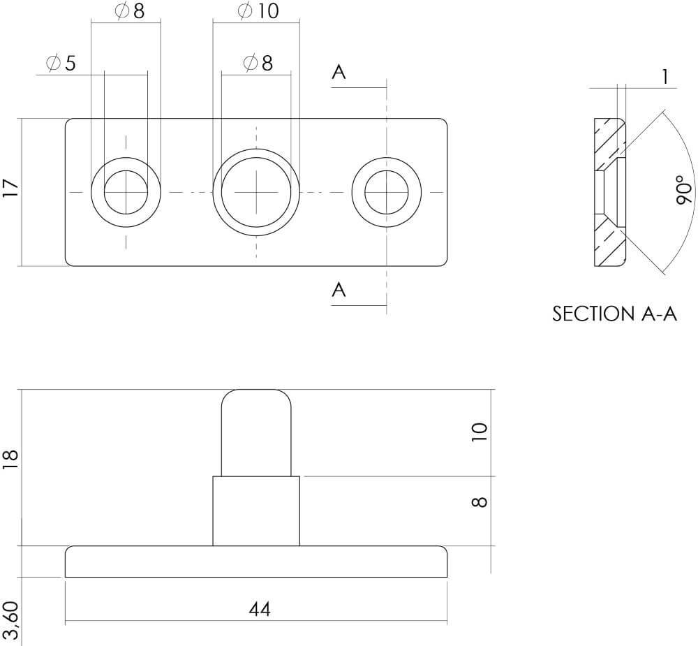 Arrêter Ramo pour ouvre-fenêtre nickel mat Intersteel 8714186045749
