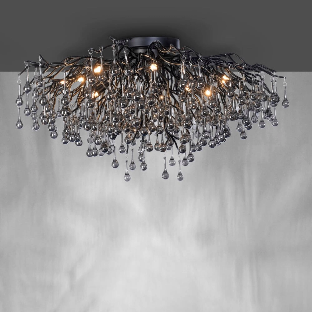 Lustre Icicle noir 100cm Paul Neuhaus 4012248377581