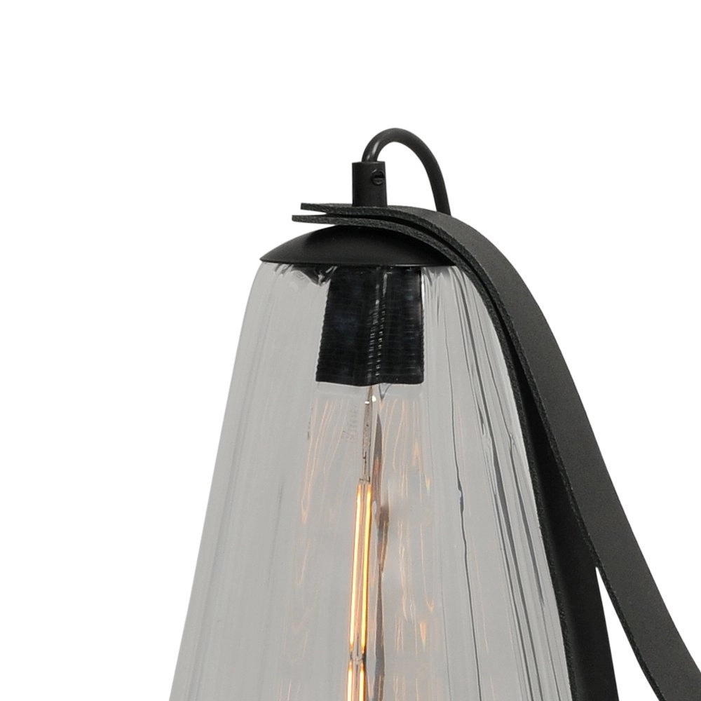 Lampe de table noire Diamond 40 cm avec verre transparent Masterlight 8718121259192