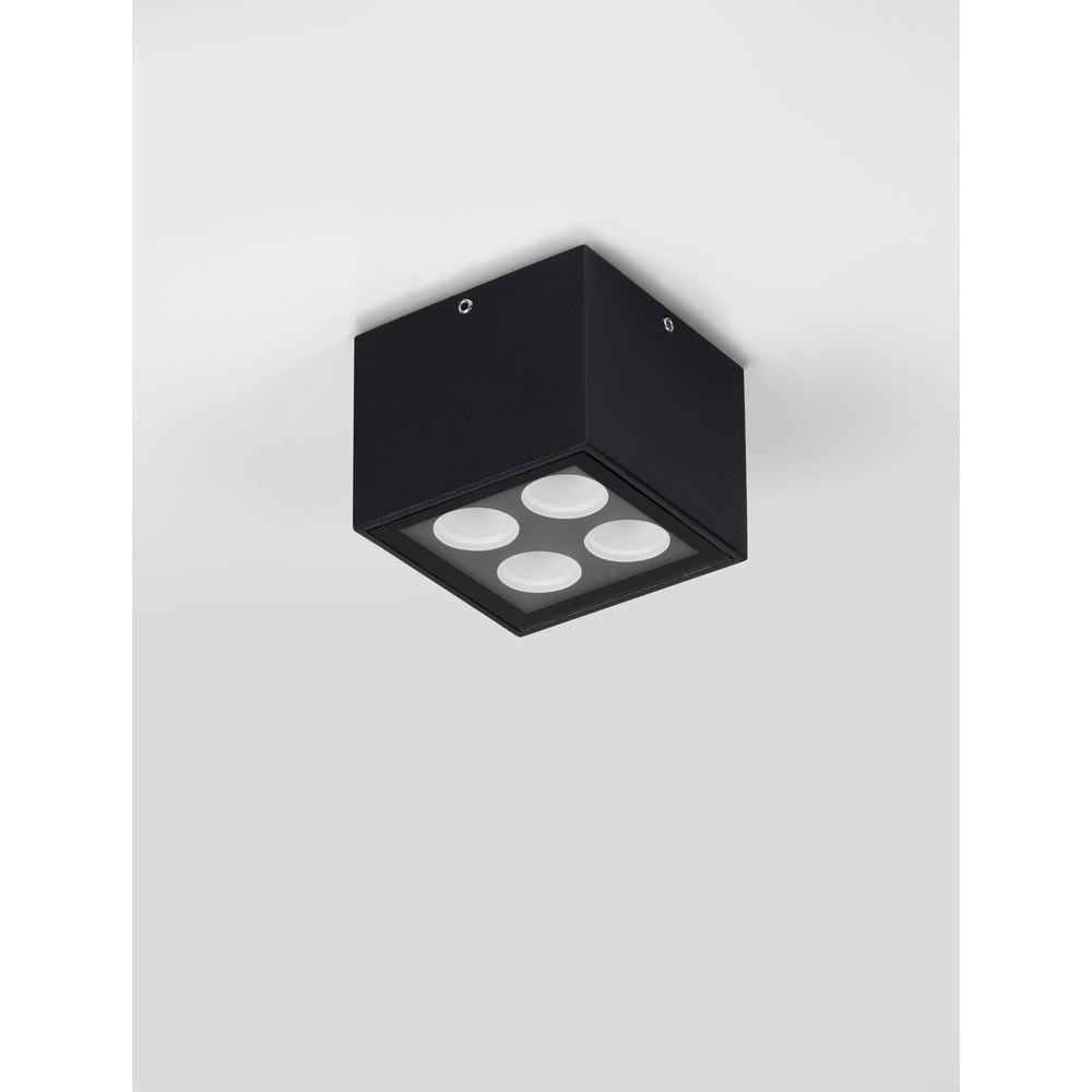 Plafonnier Jax carré 8cm anthracite Lyora 5212017470591