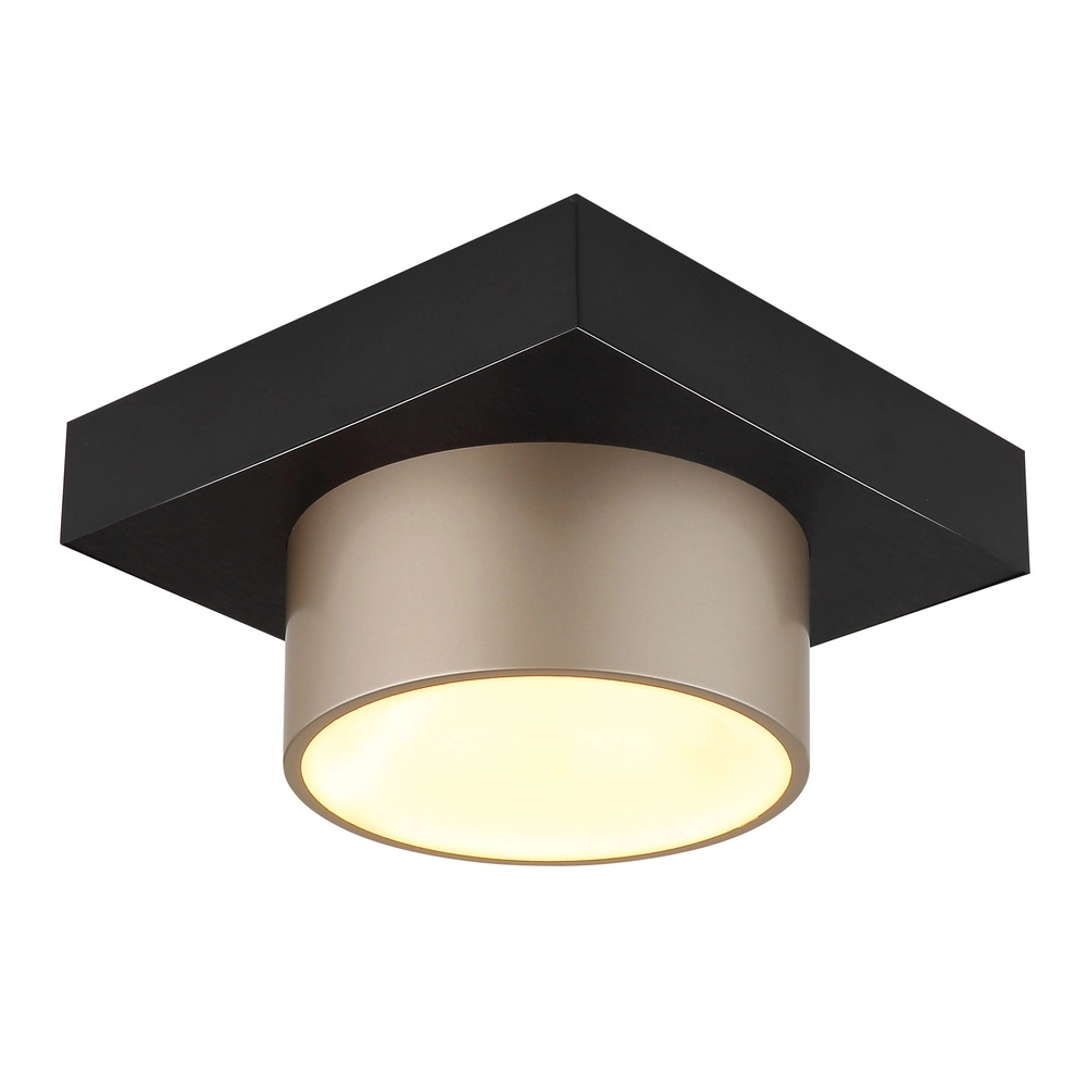 Lampe de plafond Raymond noir avec du champagne