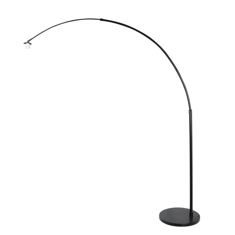 Lampe à arc Sparkled Light noir avec abat-jour paille Steinhauer 8712746172881