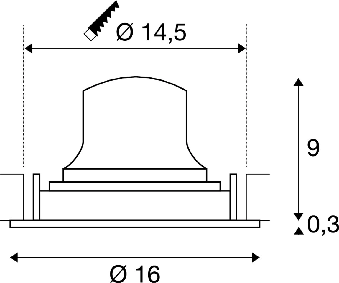 Spot encastré Numinos Move L noir/chrome 2700K - 40 deg SLV 4024163309394