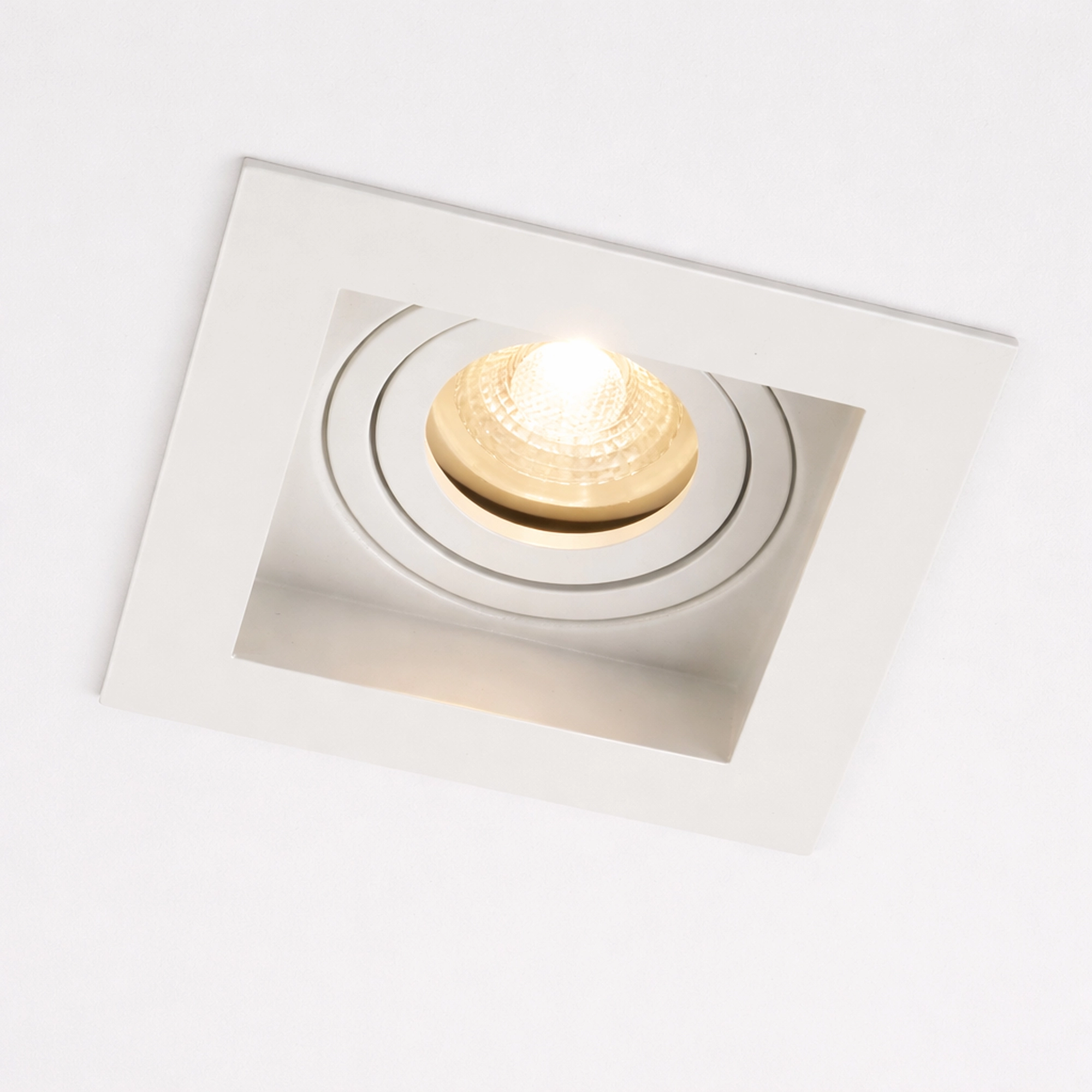 Projecteur carré encastré Grid Blanc
