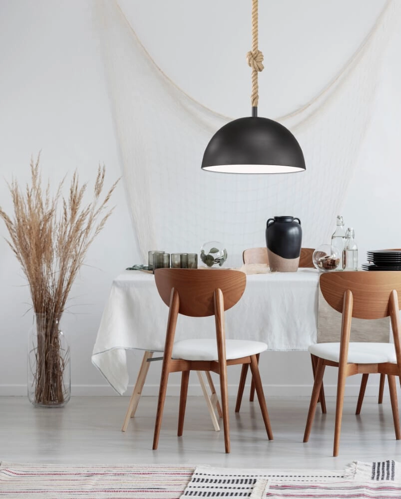 Lampe suspendue rurale Rope avec corde Fischer & Honsel 4003694607612