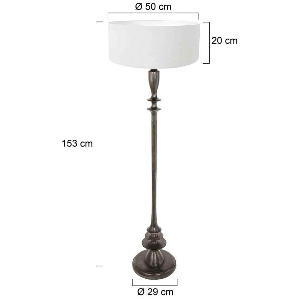 Lampadaire Bois avec capuchon blanc Steinhauer 8712746172775