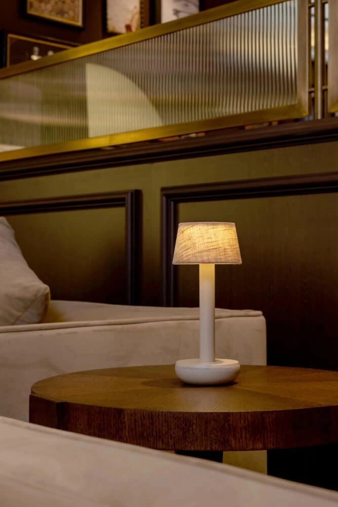 Lampe de table rechargeable Two Beige linnen Humble 7446023312363